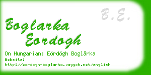 boglarka eordogh business card